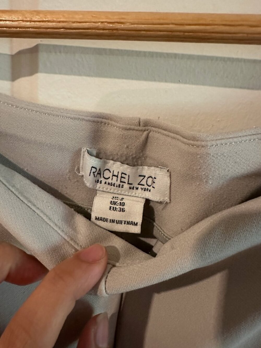 achel Zoe Beige Office Trousers Dress Pants Size 6 - Picture 4 of 9